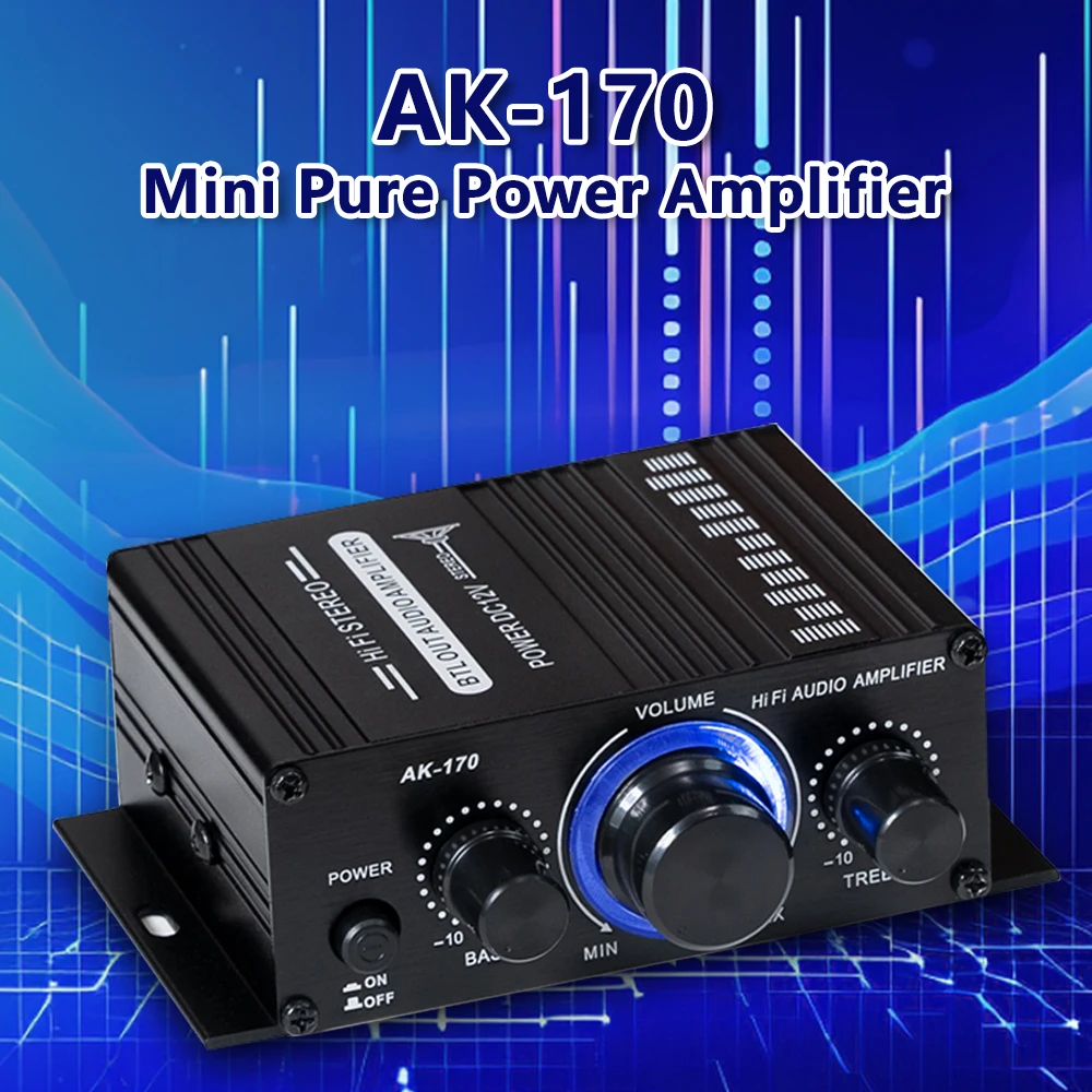 

AK-170 mini Home Digital Amplifiers Hifi Stereo Audio Power Amplifier 20W+20W Dual Channel Power Amp