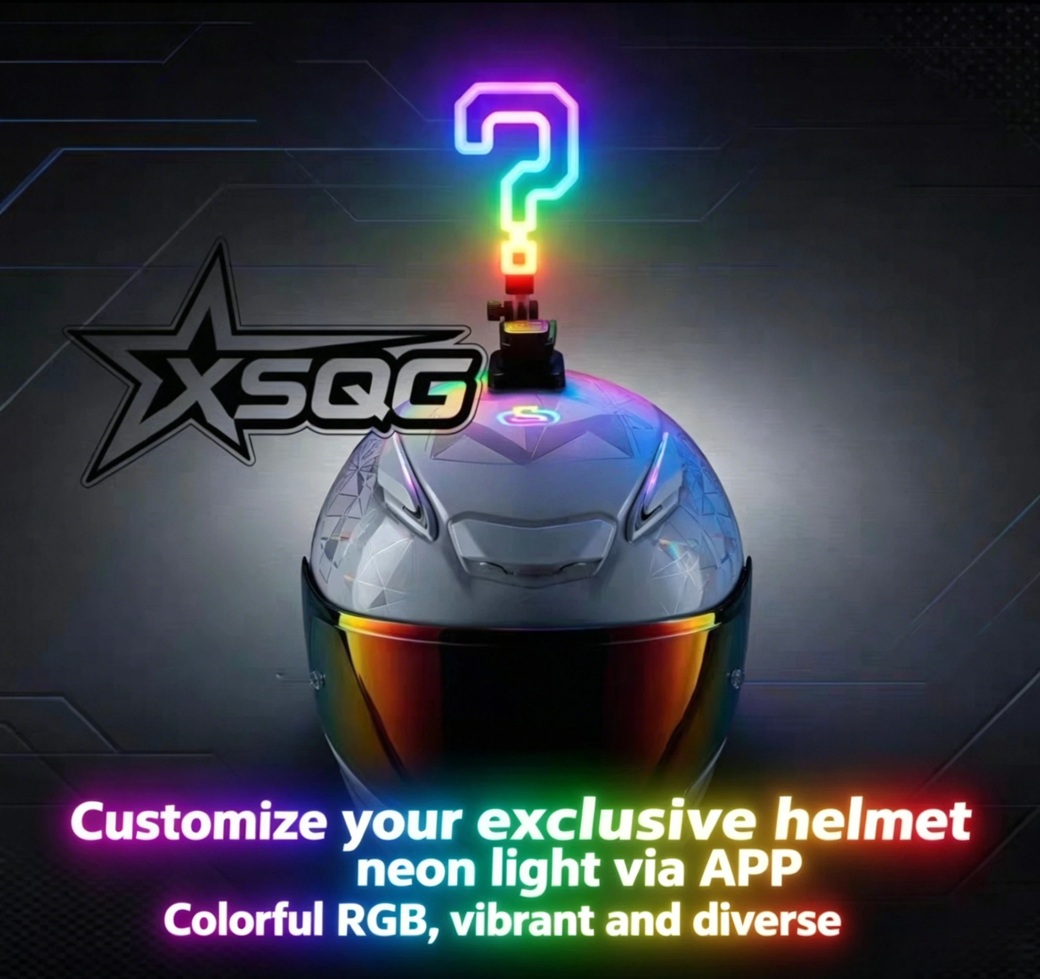 New APP Helmet Light Decorative Strip Night Riding Decorative Light Adjustable Color Universal Motorcycle Decorative Accessories