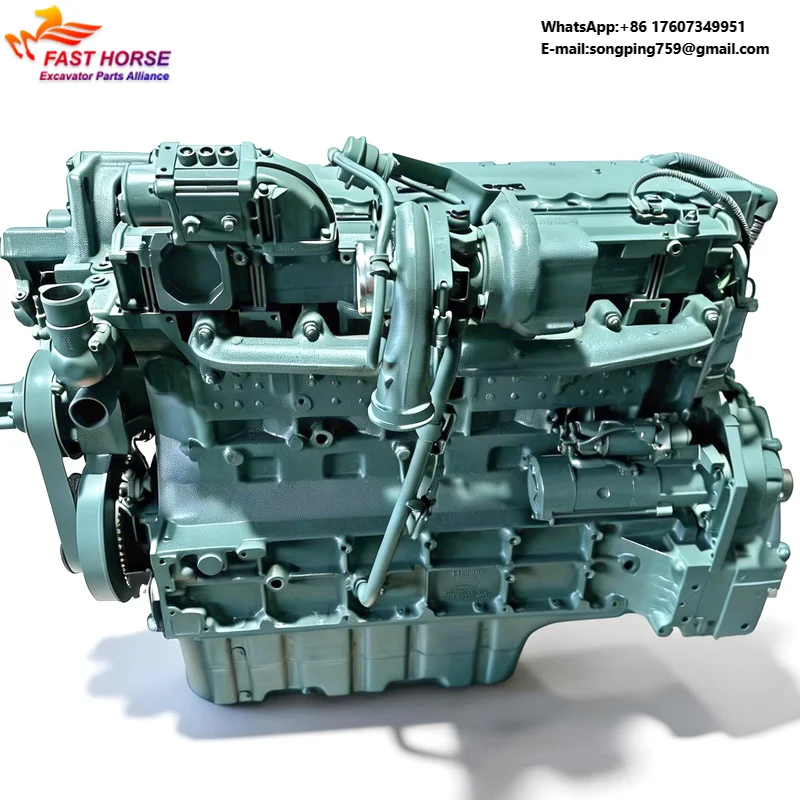 Hangood Volvo D7E Used Diesel Engine Assembly for EC240 EC290 Excavator Construction Machinery Construction Machinery Parts