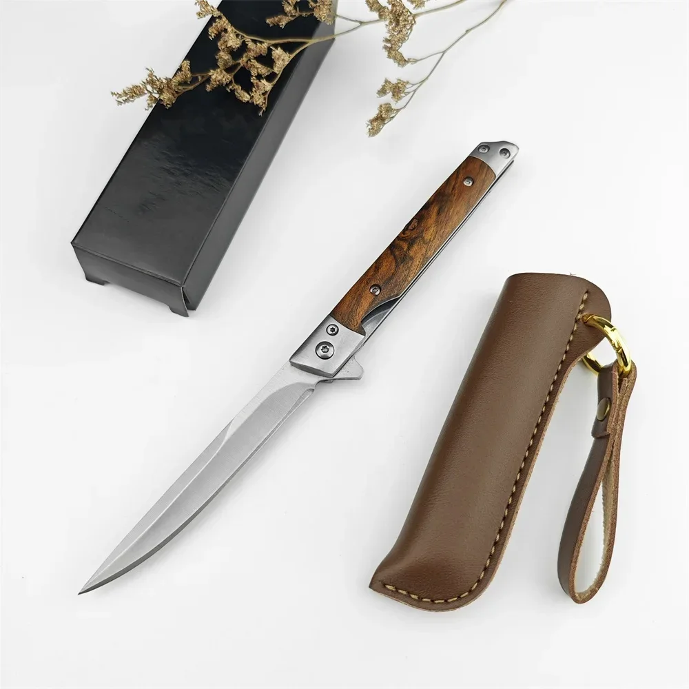 Mini-Klappmesser mit Damastmuster, Outdoor-Taschenmesser, schlanke Klinge, komfortabler Griff, scharfe Klinge, Gadgets