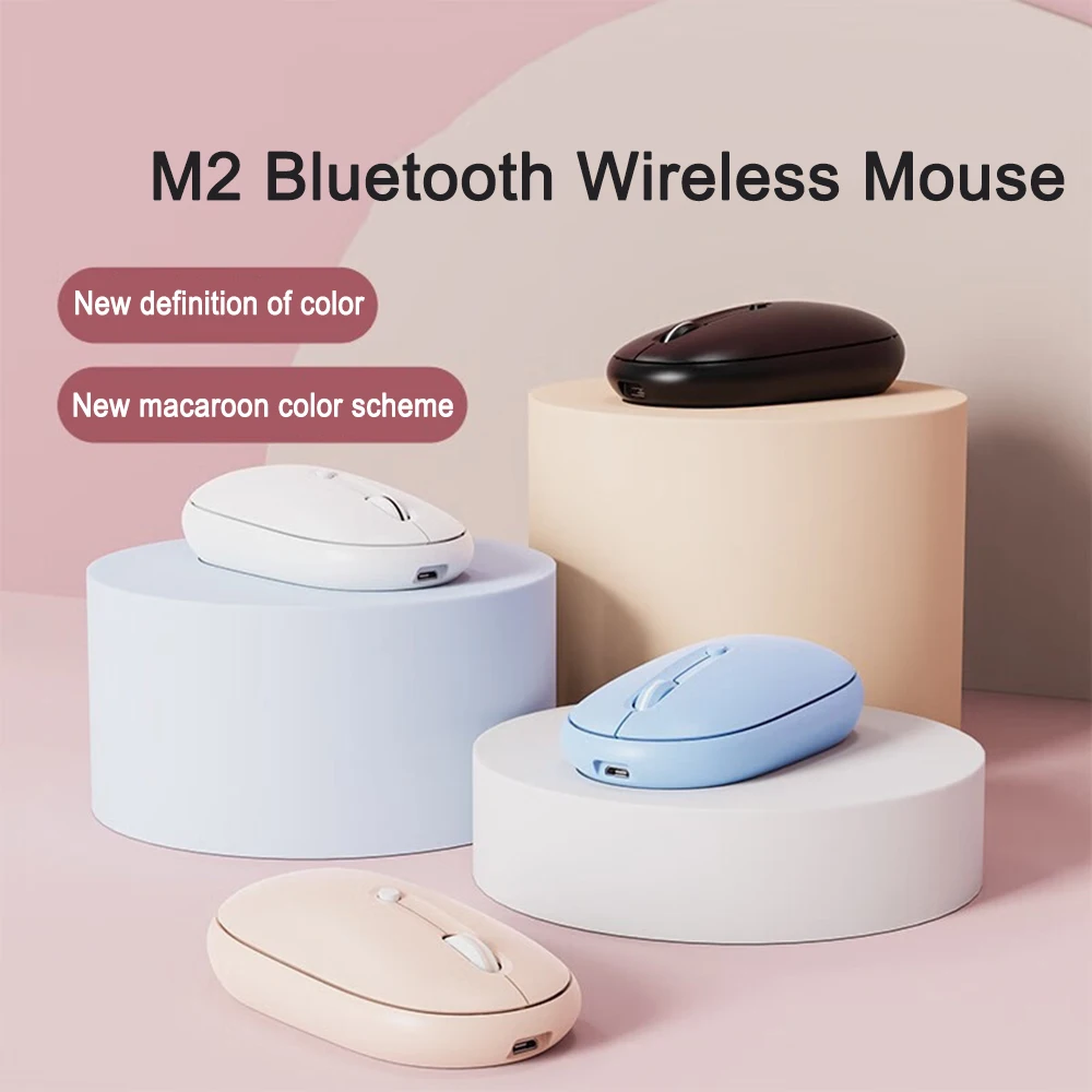 

M2 Wireless Mouse Bluetooth 1600DPI 2.4GHz Silent Slim Tiny USB Receiver Fast Tracking Computer Laptop Tablet Ergonomic Gaming