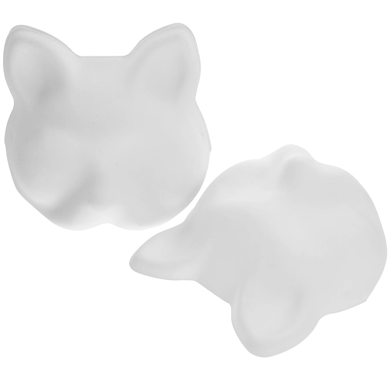 

5pcs Cat Mask PVC White Blank DIY Masquerade Masks Party Halloween Craft Blanks Supplies Bulk Decorations Accessories