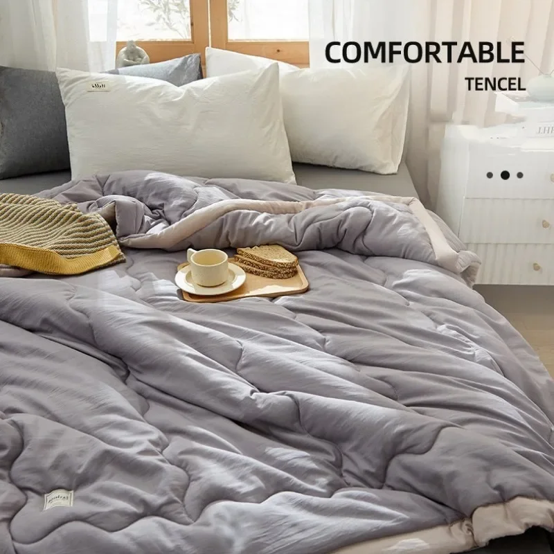 

1PC Home Lightweight Cooled Summer Quilt with Cooling Fabric Double Sides Cooling Blanket for Bed Silky Air Condition Comforter