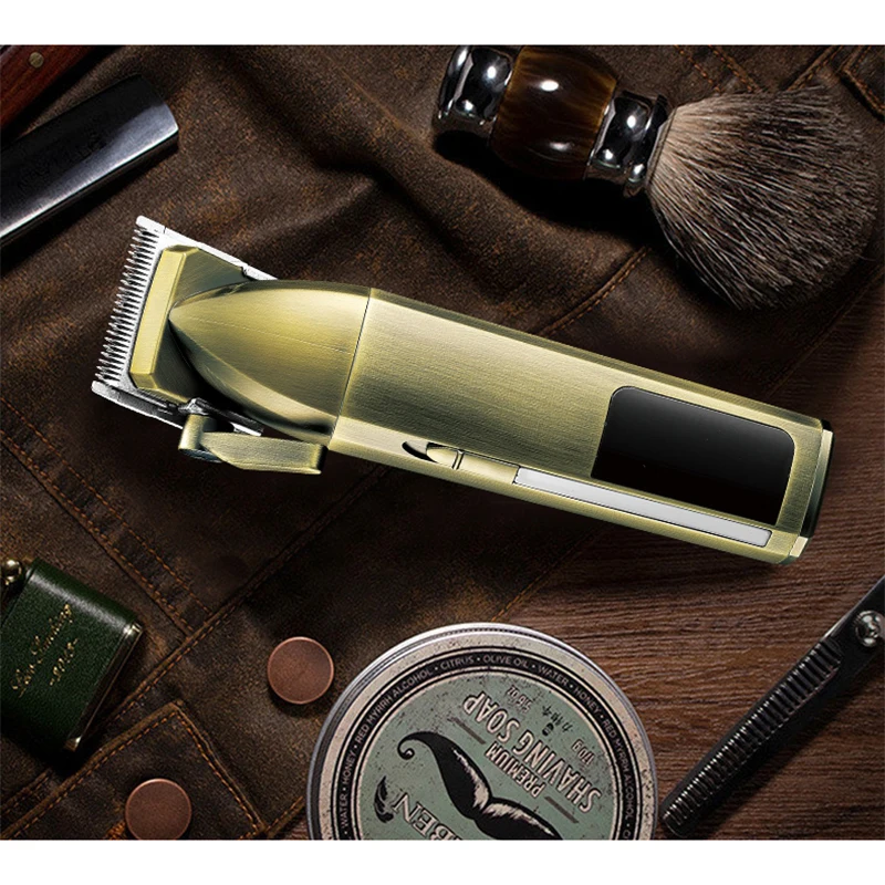 Profissional Cordless Hair Clipper para homens, aparador de cabelo recarregável, máquina de corte, barbeiro acessórios, corte Machin Beard