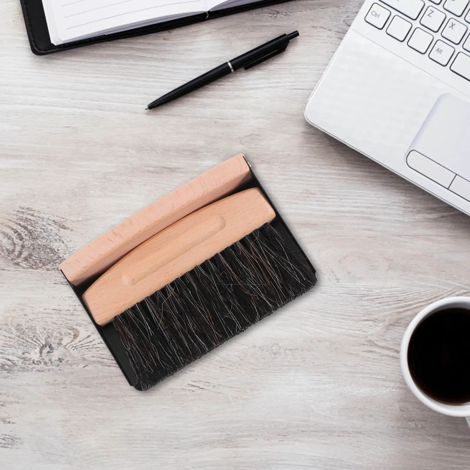 1Set Desktop Broom and Dustpan Mini Cleaning Set Space Saving Handheld Brush for Countertop Kitchen Workspace Tidy Organized