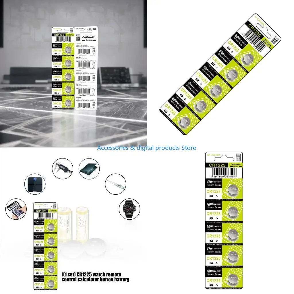 77JD 3V CR1225 Lithiums Coin Batteries 5/10Pcs for Automotive and Household Use