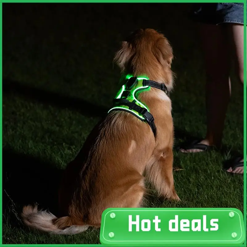 

AC62-Luminous Pet Harness Luminous Dog Harness Adjustable Luminous Pet Chest Strap