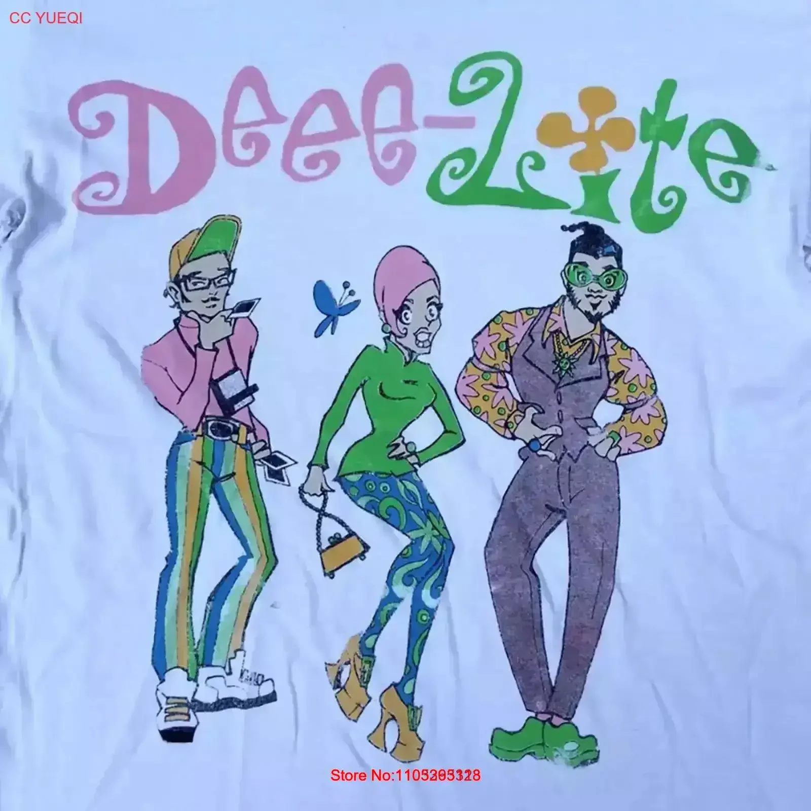 Camiseta Vintage Deee Lite de la banda, para conciertos, tallas S a 5XL, AR422, lavada, transpirable, estilo urbano, versátil, suave, gráfico vintage para hombre, lavada.