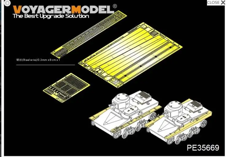 

voyager PE35669 WWII Russian T-37 Amphibious Light tank (FOR HOBBYBOSS 83818