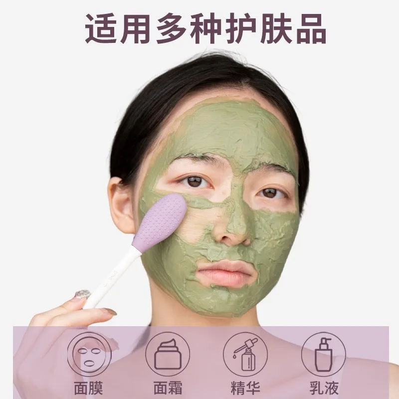 Double Head Silicone Mask Brush for Cleaning Pore Mud Mask Smear Beauty Tool for Facial Care