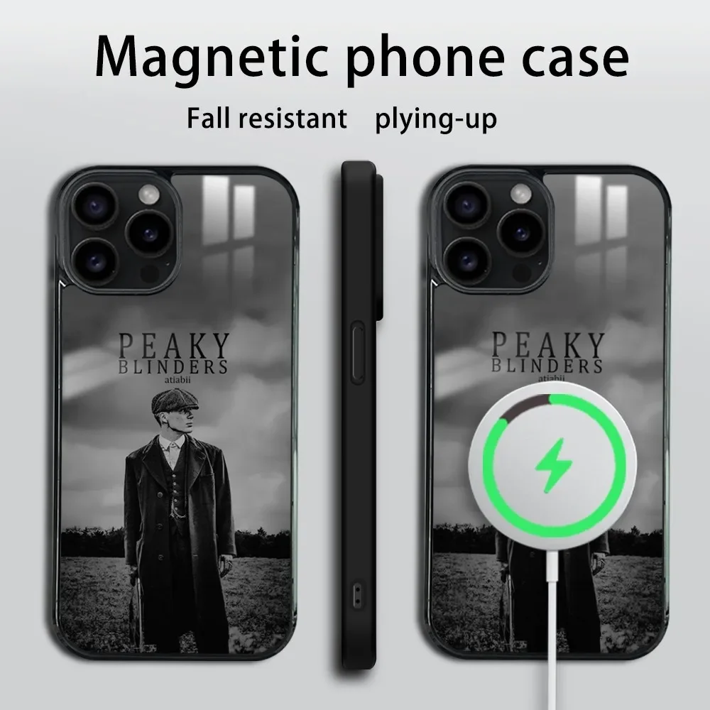 Movie Peaky Blinders S-Shelby Phone Case For iPhone 16 15 14 13 12 11 Pro Max Plus Mini Magsafe Mirror Wireless Magnetic Cover