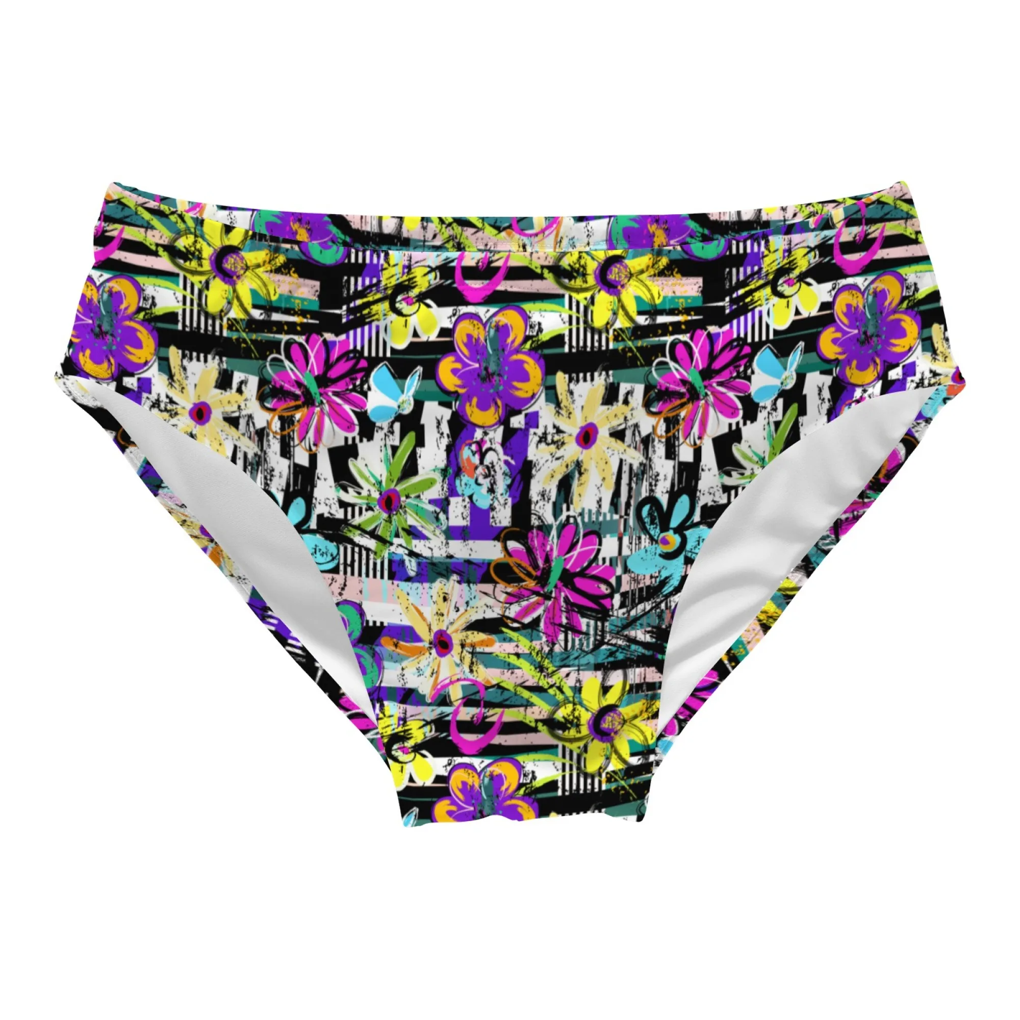 Abstract Floral Graffiti Sexy Men's Swimming Trunks Lightweight Comfortable Beach Bikini Men's Surf Shorts Men's Briefs Swimwear