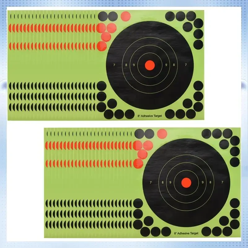 10 PCS/Set 6/8/10/12 inch Fluorescent Splash Shooting Practice Target Stickers Training Target Paper Hunting Accessories
