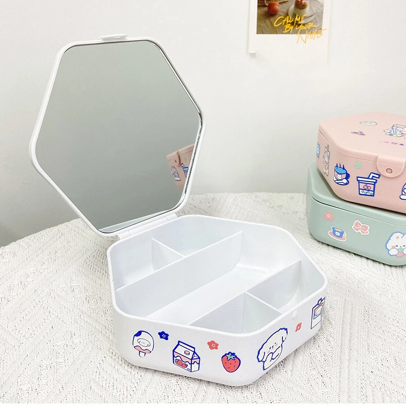 Kính Tráng Gương Trang Sức Hộp Bảo Quản Gương Trang Sức Người Tổ Chức Cho Cô Gái Người Phụ Nữ Tặng, Bông Tai Vòng Cổ Vòng Tay Trang Sức Hộp