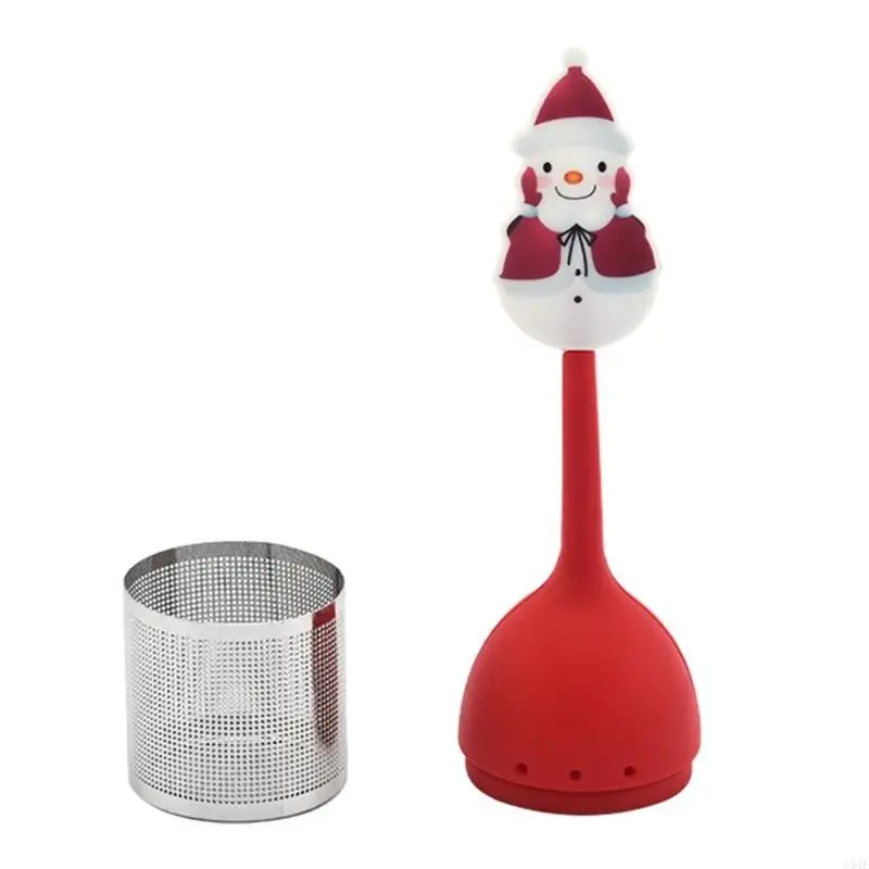 634E Tea Filters Christmas Series Silicone Tea Leak Tea Infusers Tea Balls