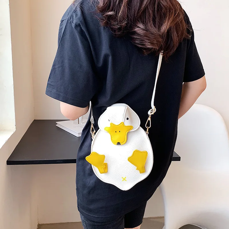

Fashion new female pu leather cartoon duck-shaped style off-road bag fashion shoulder strap cute design shoulder mail bag handba
