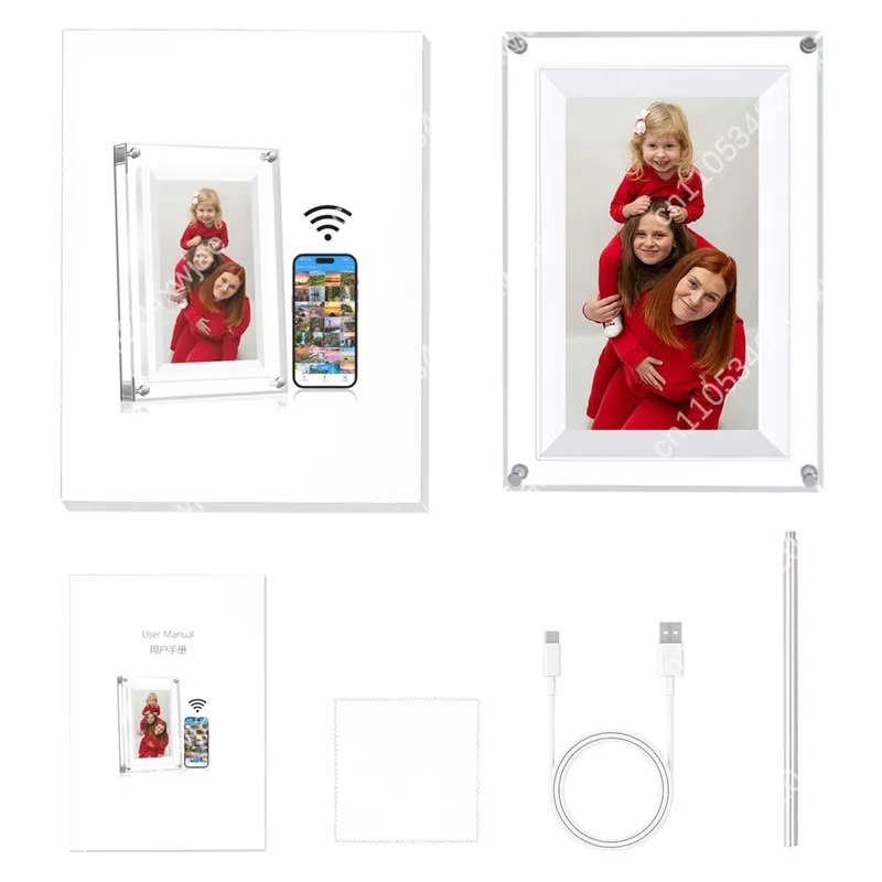 Multi‑Functional 7 Inch Acrylic NFT Electronic Photo Frame WIFI Sync Picture Video Playback Business Festival Gift Device