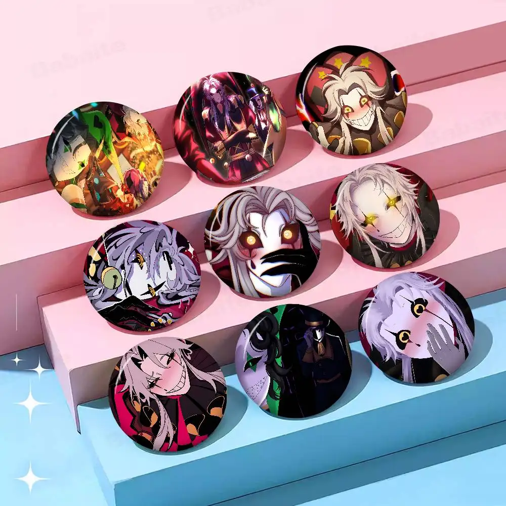 The Freak Circus Game Anmie Handmade Pin Round Funny Snap-in Brooches for Backpack Cothes Accessories Badge Hat Decoration