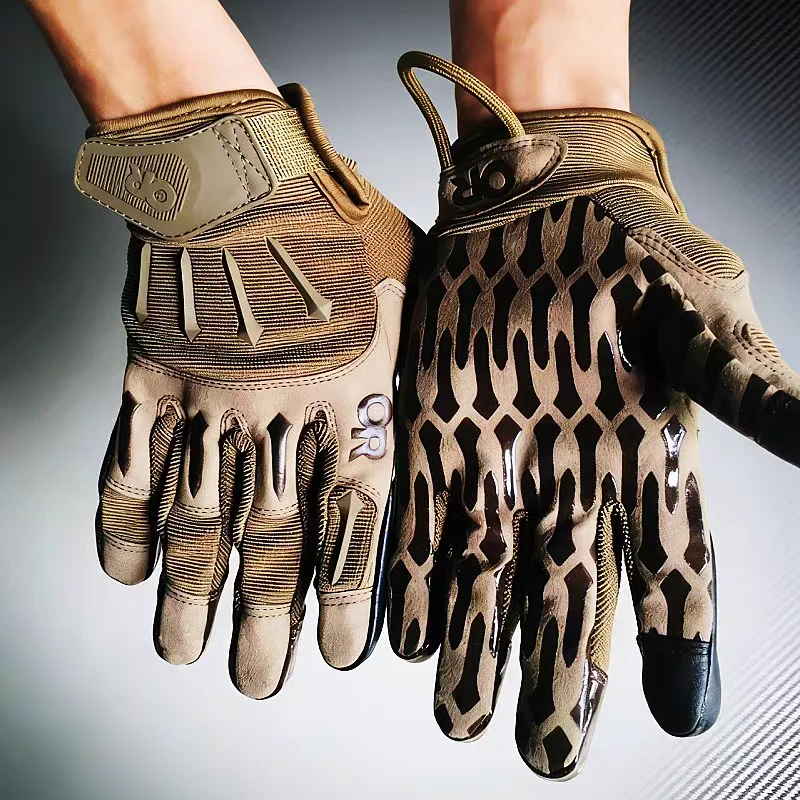 

Compact version tactical gloves OR moderate protection tactical style practical game all-finger touch-screen anti-slip gloves CS