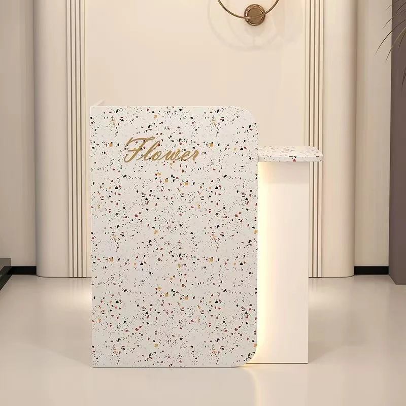 

White Checkout Reception Desk Drawers High Quality Promotion Service Reception Desks Counter Commericial Bureau Office Furniture