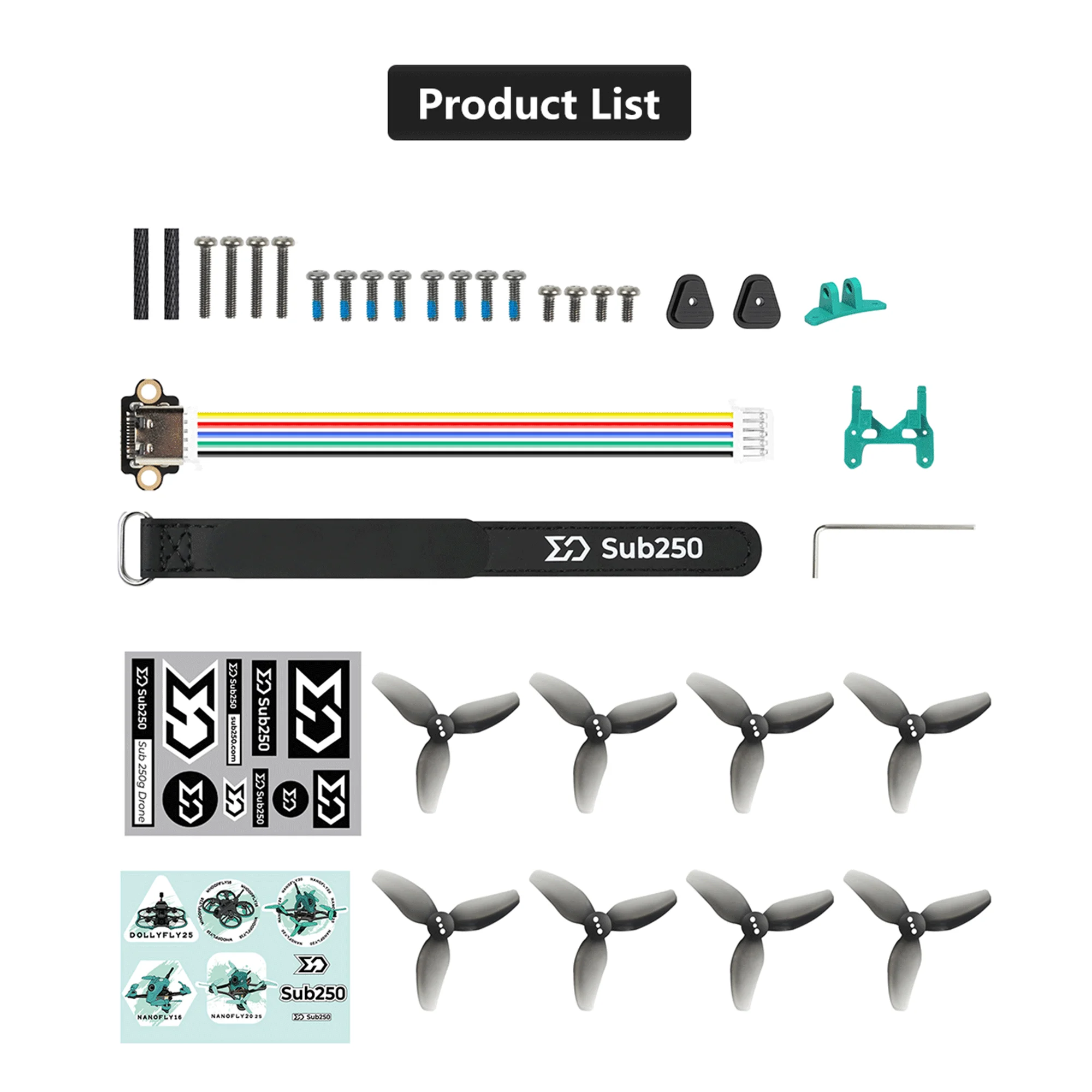 Sub250 Oasisfly25 2.5인치 HD O4 Pro XT30 Redfox A3 45A AIO 프리스타일 쿼드콥터 FPV 드론