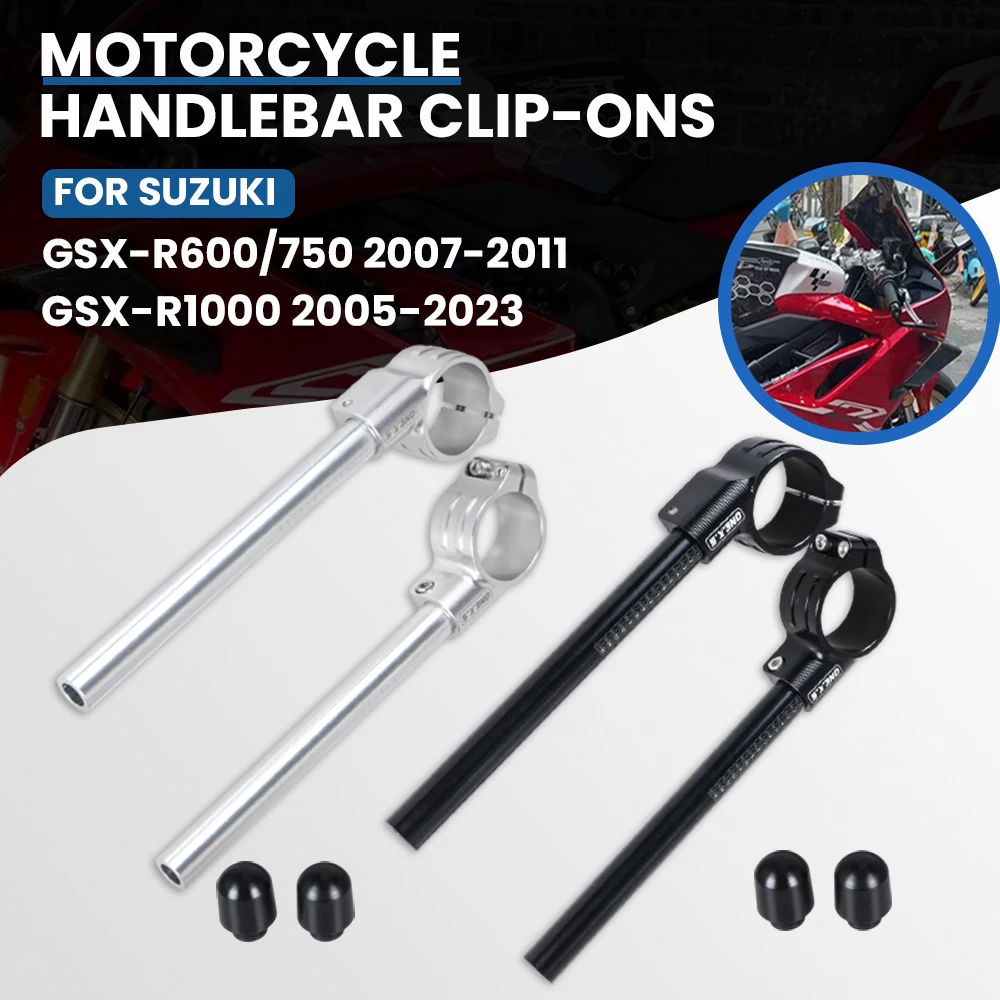 Motorcycle Handlebar Clip-Ons Fork Handle Bars Clip ons For SUZUKI GSX-R600/750 2007-2011 GSX-R1000 2005-2023