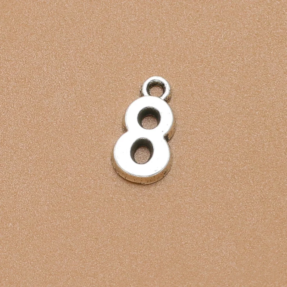 

10Pcs Shiny 0-9 Figures Beads DIY Charms for Necklace Bracelet Earrings Craft Projects Numbers Pendants Figures Beads