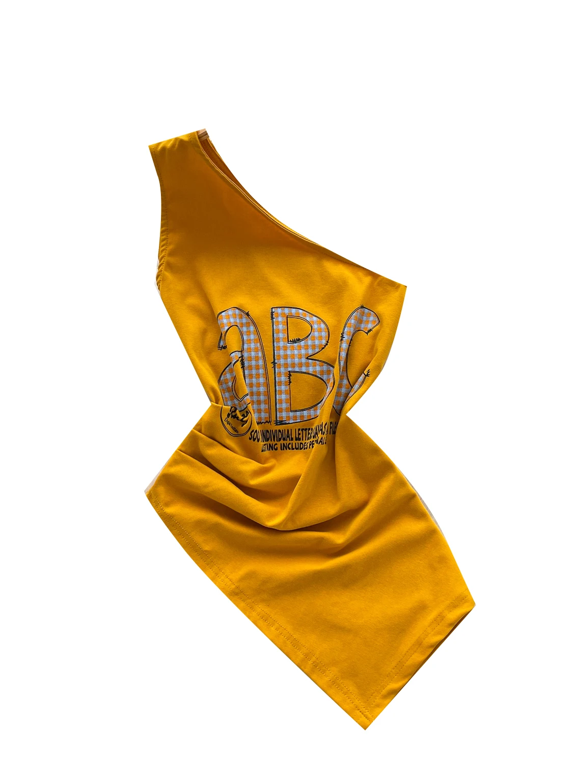 

Летняя одежда American Sle для горячих девушек, женский топ с буквенным принтом Pure Desire, асимметричный топ с застежкой на талии и овальными плечами