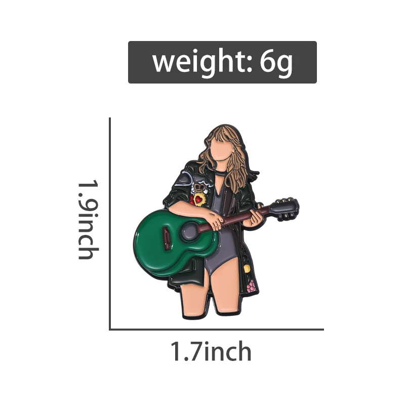 Female Singer Character Enamel Pins Versatile Peripheral Brooches Backpack Clothing Lapel Badge Jewelry Gifts For Friends