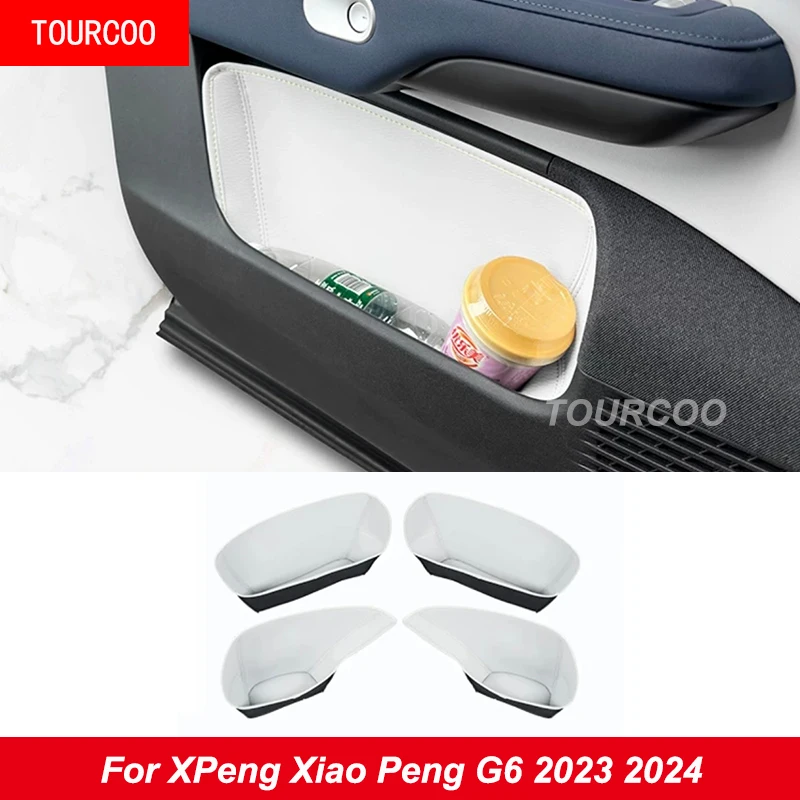 

Кожаная накладка для хранения на дверь автомобиля для XPeng Xiao Peng G6 2023 2024, аксессуары для интерьера