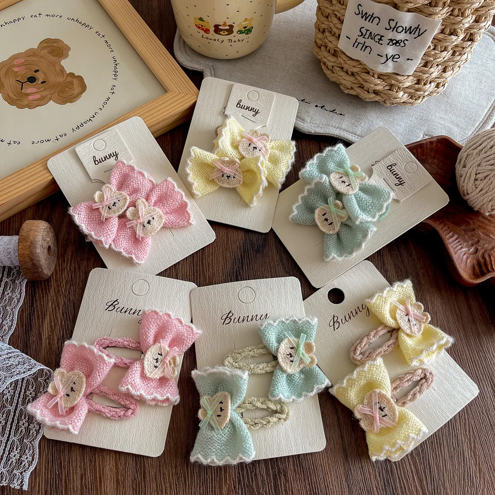 nouvelle-pince-a-cheveux-pour-fille-motif-dessin-anime-nœud-en-laine-tricotee-lapin-douce-et-delicate-type-bb-clip
