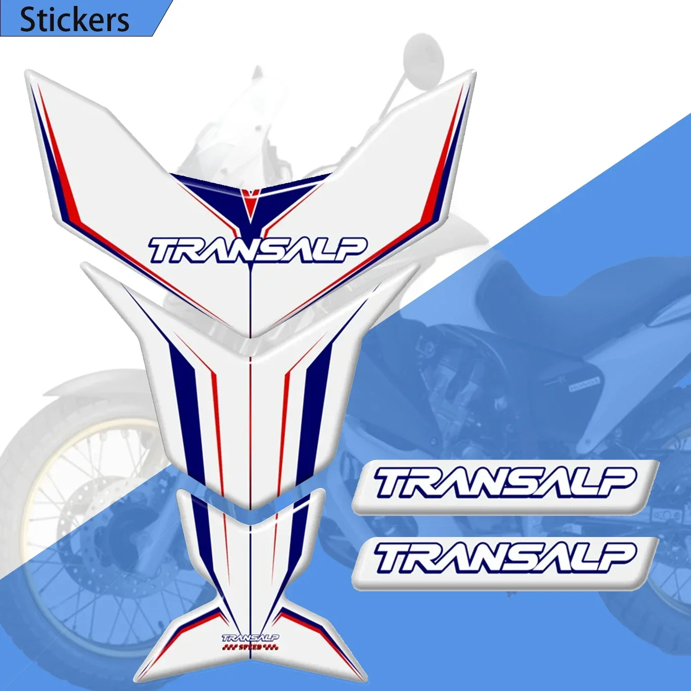 

Gas Fuel Oil Kit Knee Tank Pad Protector Stickers Motorcycle For HONDA TRANSALP XL400V XL600V XL650V XL700V XL750L