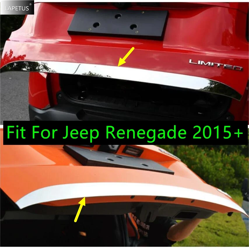 

For Jeep Renegade 2015 - 2023 Accessories Car Rear Trunk Lid Cover Tailgate Trim Door Handle Molding Boot Garnish Bezel Cover