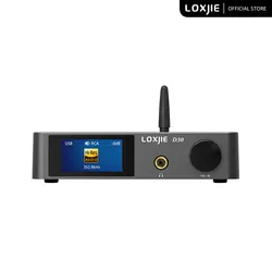 LOXJIE D30 2024 Desktop Digital MQA Audio DAC Headphone Amplifier with Bluetooth 5.1 DSD512 APTXHD Remote Control ES9039Q2M