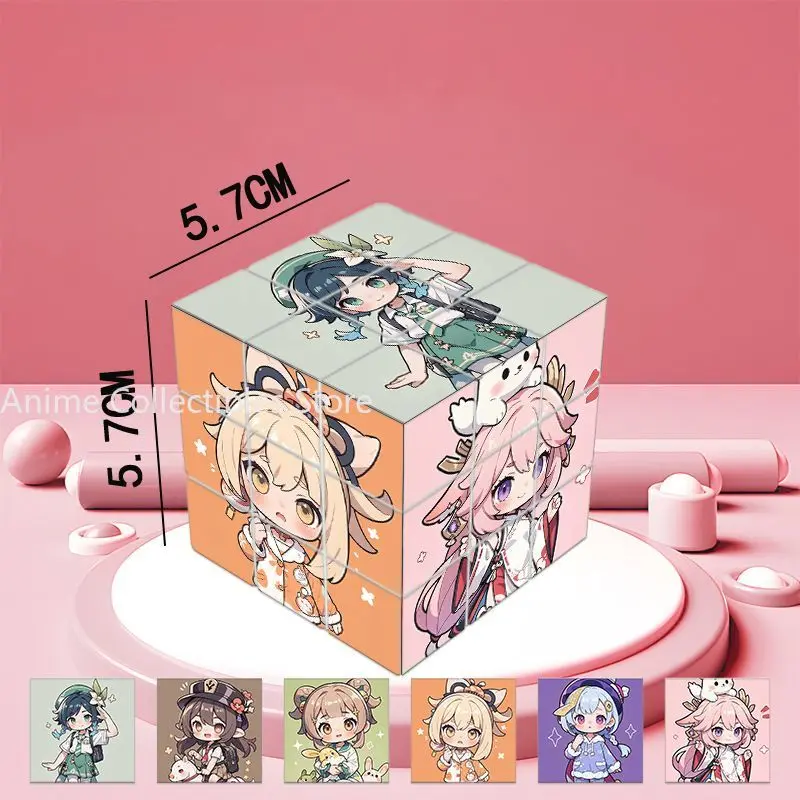

Genshin Impact Yae Miko ‌ Venti аниме Magic Cube мультфильм забавная головоломка для снятия стресса профессиональная гладкая скорость игры игрушки подарки