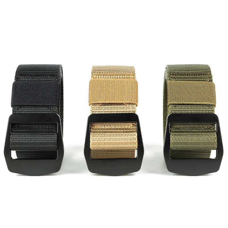 Belt For Men Army Outdoor Hunting Tactical Metal Buckle Multi Function Combat Survival Nylon Canvas Security Male Military Belts