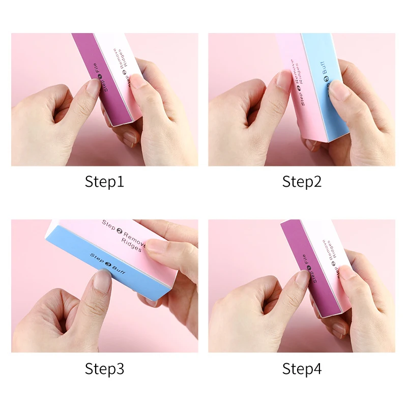 1/2/3/4Pcs Nail Polijstmachine Block Nail Buffer File Polijsten Blok Manicure Gereedschap Buffs Voor manicure Beauty Nail Polijstmachine