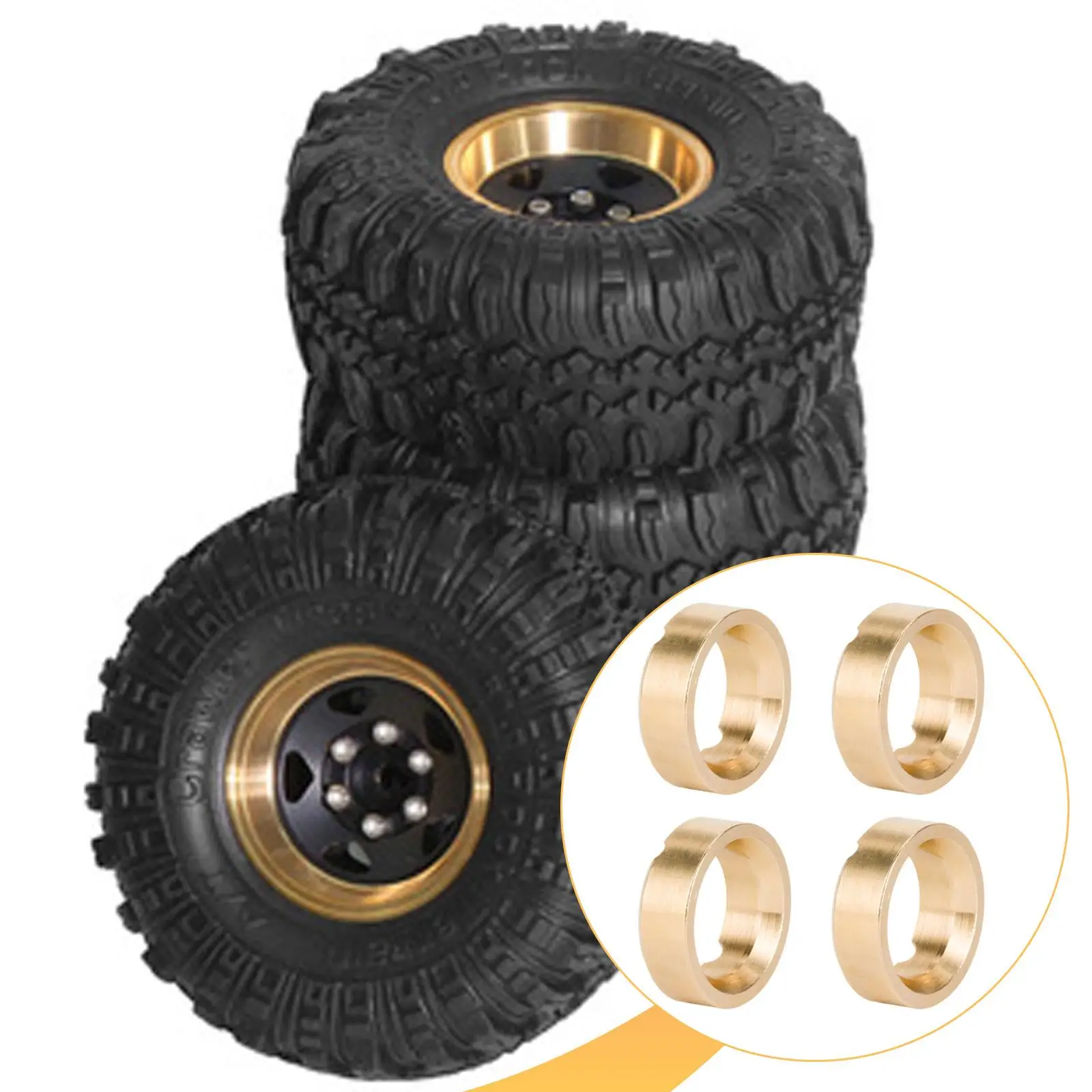 RC Cars Parts and Accessories Brass Wheels Weights Durable Install Kit for 1 30 Scale SCX30 Off Road Vehicles