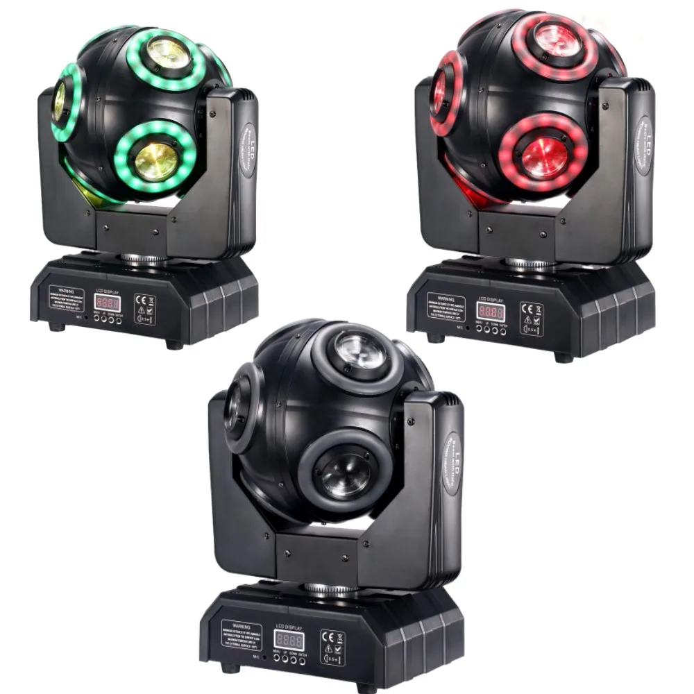 Imagem -02 - Led Moving Head Beam Light com Halo Rgbw 4in 150w 8x15w Led dj Stage Tilt Scan Rotação de 360 ° Dmx 512 Disco Bar dj