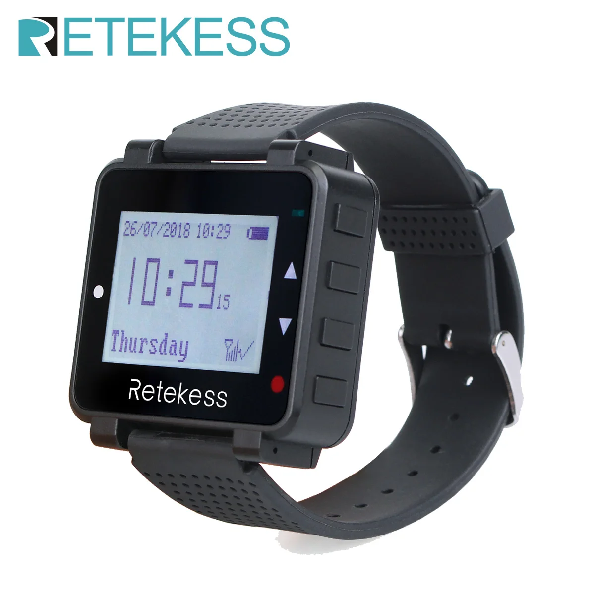 Retekess Wireless Waiter Pager Calling System T128 Watch Receiver Customer Service 433.92MHz For Hookah Restaurant Cafe Bar Club