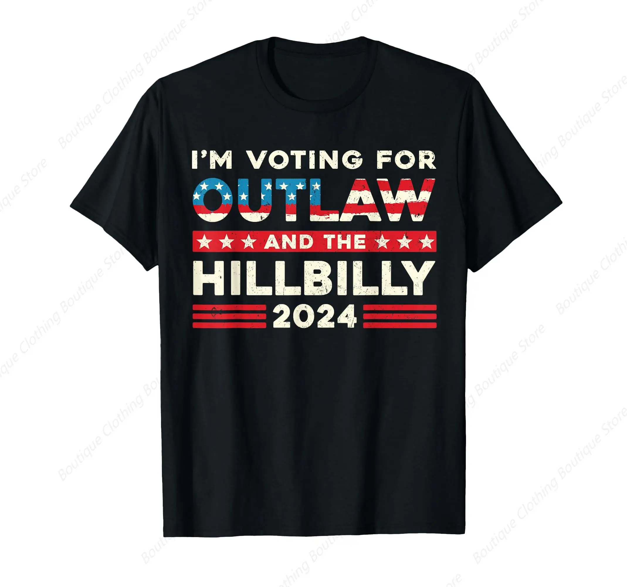 Felon And Hillbilly 24 Pro Trump 2024 Flag Funny Political T-Shirt