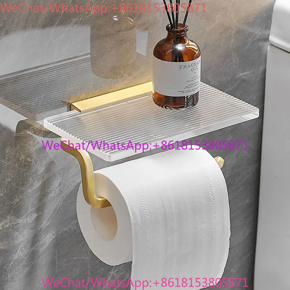 Box non-punching roll paper toilet paper holder toilet mobile phone toilet paper holder