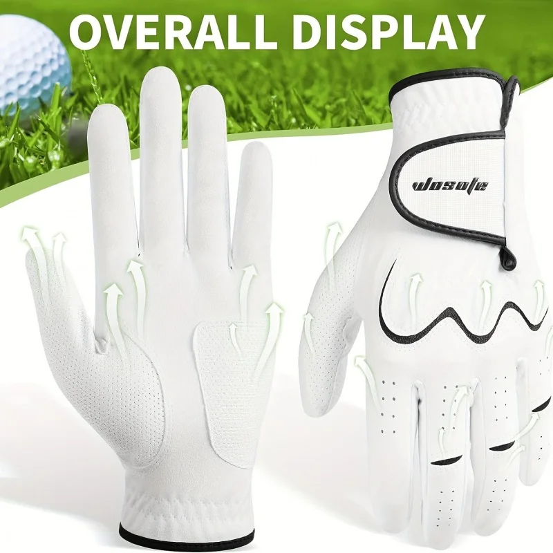 Gants de golf respirants en lyJean-pour hommes, tissu en fibre, doux, confortables, main, magasin