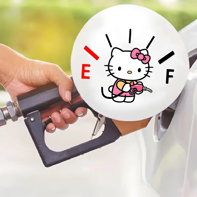 

Anime Kawaii Hello Kitty Stickers Cartoon Creative Car Motorcycle Oil Cap Waterproof PVC Sticker Decoration Decal Gifts