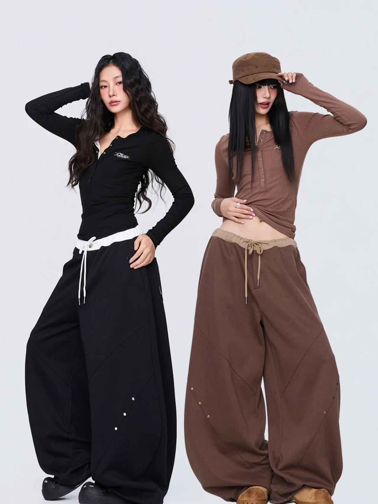 

Street Dance Sle Loose Fit Casual Pants Women's Four Seasons Dancing Wide Leg Pants Casual Loose Trousers Spor Sle