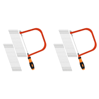 【Hot Cake】6 Inch Coping Saw Hand Saw, Fret Saw Coping Frame And Extra 40 Pcs Replacement Blades Set For Wood,Plastic, Rubber, Ec