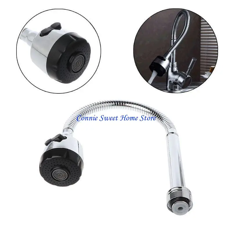 

LXAF Kitchen Bar Faucet Hose Double Hole Water Zinc Alloy Replacement Tap 48cm