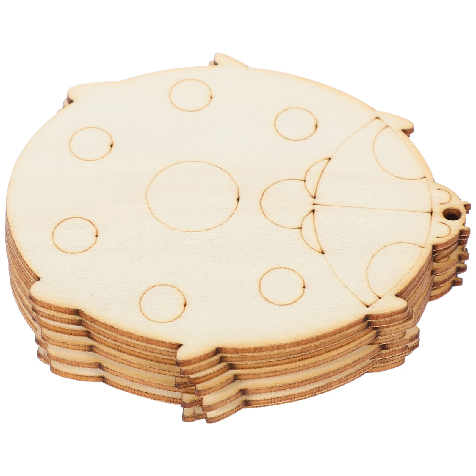 

10Pcs Unpainted Wooden Ladybird Shapes for DIY Crafts Blank Wood Slices Graffiti Art Projects Handmade Ornaments Craft Party