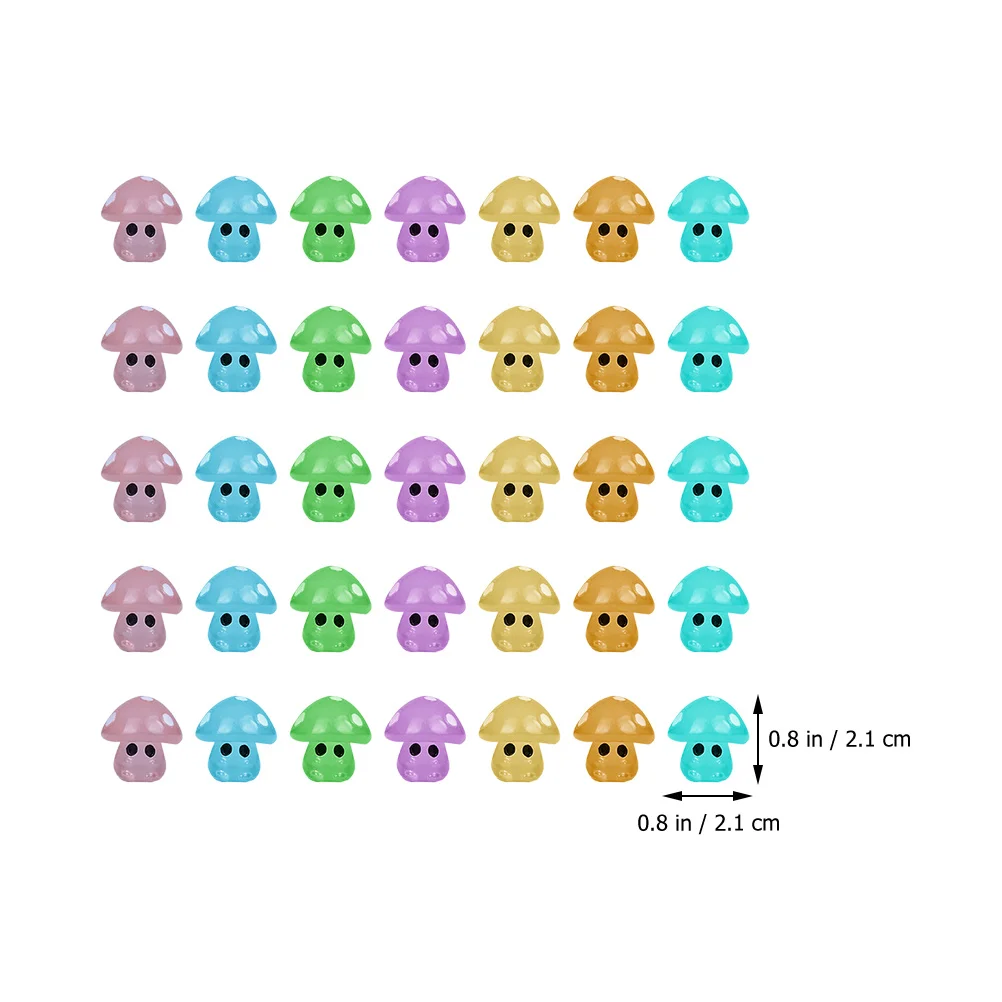 Im Dunkeln leuchtende Pilzornamente, Puppenhaus-Pilze, Terrarium-Landschaft, kleine Fee im Freien, Terrassendekoration