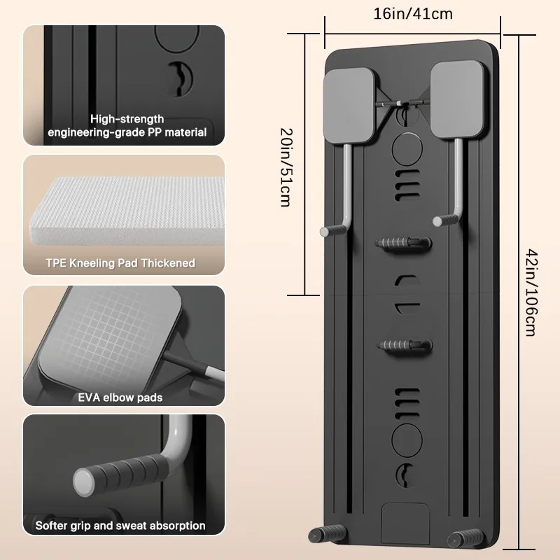 Cocok untuk Laris Peralatan Kebugaran Papan Pilates Multifungsi Roda Abs Rumah Latihan Olahraga Papan Abs Berwaktu Cross-bo